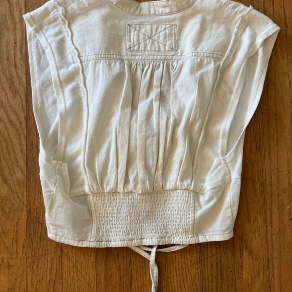 We The Free white 100% cotton white crop top size xs - Picture 5 of 7